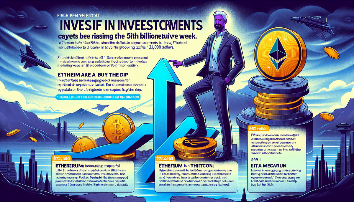 Kryptoindstrømme stiger til 1,3 milliarder dollars, mens Ethereum overhaler Bitcoin